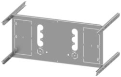 mounting plate 3VA13 (400 A), 3VA14 (630 A), 3VA23 (400 A), 3VA24 (630 A), 4-pole, fixed-mounted, RCD: without, H: 250 mm W: 600 mm