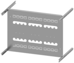 Mounting plate 3VA20 (100A), 3VA21 (160A), 3VA22 (250A), 3 or 4-pole, RCD: with, fixed-mounted, H: 450mm W: 600mm