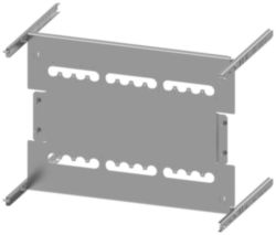 mounting plate 3VA20 (100 A), 3-pole, plug-in socket, 8US setup, H: 400 mm W: 600 mm