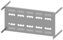 Mounting plate 3VA12 (250A), 3-pole, fixed-mounted, RCD: with, H: 400mm W: 800mm