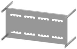 mounting plate 3VA12 (250 A), 4-pole, plug-in design, RCD: with, H: 400 mm W: 800 mm
