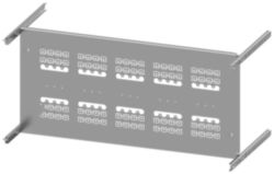 Mounting plate 3VA10 (100A), 3VA11 (160A), 4-pole, fixed-mounted, plug-in socket, RCD: with, H: 350mm W: 800mm