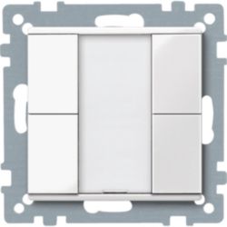 KNX impulsdrukker - 2-voudig plus - Polarwit - Systeem M