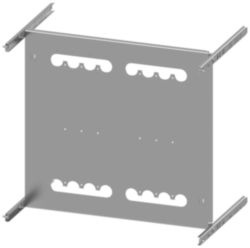 Mounting plate 3VA23 (400A), 3VA24 (630A), 4-pole, fixed-mounted, RCD: with, H: 600mm W: 600mm