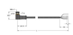 Actuator- en sensorkabel / PUR, Aansluitkabel