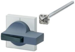 Door operating mechanism 8UC7, handle dark gray/blue green, basic, masking plate light gray