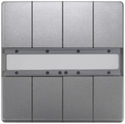 GAMMA instabus Pushbutton 4-fold UP 287/2 DELTA style platinum metallic