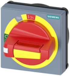 Handle with masking plate EMERGENCY STOP without tolerance compensation, accessory for: 3VA1/2