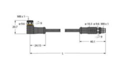 Actuator- en sensorkabel / PUR, Verlengkabel