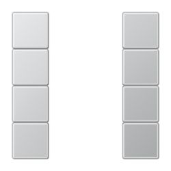 KNX tastafd.compl. 4-v. LS aluminium