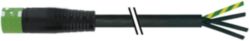 MQ15 female 0° with cable 600V AC type 3 PUR 4x1.5 bk  1.2m