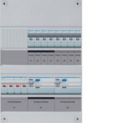 8-groepenverdeler HS, 2 x ALS 4-polig 30 mA, 3-fase, excl. buisinvoer