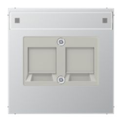 Afdekking LS-alu.voor mod.jack 2-vdg.