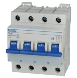 Miniature circuit-breakers 3-pole+N, C-Char, 400 V/0.8 A AC, 125 V/0.8 A DC, 10 kA