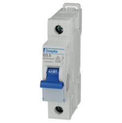 Miniature circuit-breakers 1-pole, D-Char, 400 V/3.5 A AC, 60 V/3.5 A DC, 10 kA