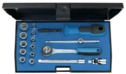 Dopsleutelset 1/4" 17-dlg UD-Profiel 4-13 mm