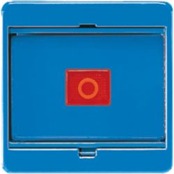Afdekking met glas blauw