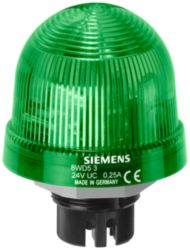 Integrated signal lamp, single flash light 115 V UC, green