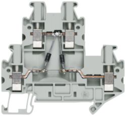 Two-tier diode terminal with screw terminal Terminal size 2.5 mm2 Term
