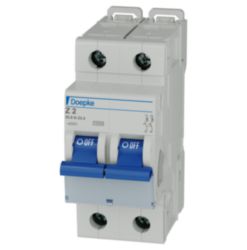 Miniature circuit-breakers 2-pole, Z-Char, 400 V/2 A AC, 125 V/2 A DC, 10 kA