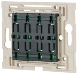 Pushbutton, 4-way, +LED, radio, 45x45 mm