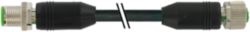 M12 male 0° / M12 female 0° A-cod. PVC 8x0.25 bk UL/CSA 1,5m