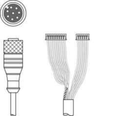 Aansluitkabel KB JST-M12A-8P-3000