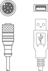 Aansluitkabel KB M12A-8P-USB-3000
