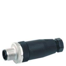 M12 connector straight screw terminal max. 0.75 mm2, 5-pole A-coded ma