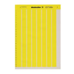 Device marking, Self-adhesive, 20.3 mm, Polyester, PVC-free, yellow