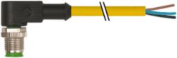 M12 MALE 90° PVC 5X0.34 YELLOW, UL,CSA 1.5m