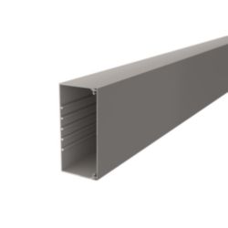 Wall trunking system with base perforation 80x170x2000, PVC, Stone grey, 7030
