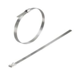 Cable tie, 4.6 mm, Stainless steel 1.4301, 445 N, silver