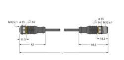 Actuator- en sensorkabel / PVC, Verlengkabel