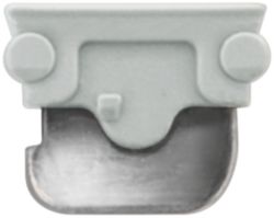 Through-type connector, insulated, color: Gray