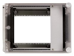 Front panel mounting enclosure IP65/NEMA 2 in ABS plastic for 19 insert (21 TE)