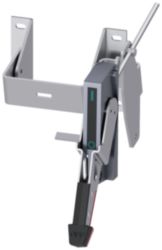 Actuating unit with rod, variable depth, flanged for 3VA51
