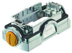 Carrier hood, Push button, slot, Size: Han-Yellock 60, Push button, Po