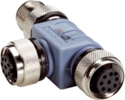 CONECTOR-M M12-8P. & 2XCONECT.-H M12-8P.