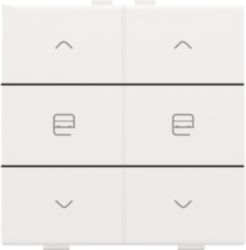 Double push button for Niko Home Control, white coated