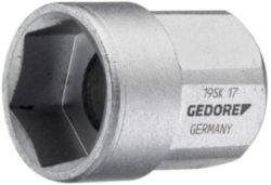 Dopsleutel kort 17 mm