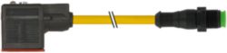 M12 male 0° Lite / MSUD valve plug A-18mm PUR 3x0.75 ye UL/CSA 3m