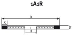 Diamant- en CBN slijpschijven; 1A1R diamant