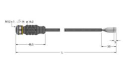 Actuator- en sensorkabel / PUR, Aansluitkabel