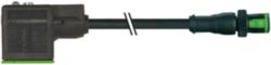 MQ12 male 0° / MSUD valve plug A-18mm PVC 3x0.75 bk 0.7m