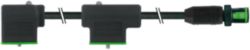 MQ12 male 0° / MSUD double valve A-18mm PVC 4x0.75 bk 0.7m
