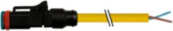 Valve plug MDC06-2s short with cable PUR 2x0.75 ye +drag ch. 1.5m