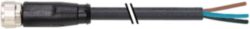 M8 male 0° with cable PUR 8x0.14 0,3m