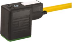 MSUD valve plug B-10mm with cable PUR 3x0.75 ye UL/CSA+robot+drag ch.