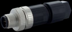 M12 male 0° A-cod. Push-In 5-pol., 0,14 - 0,75mm², 4 - 8mm